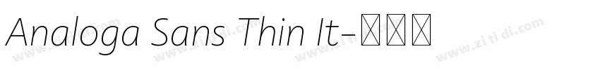 Analoga Sans Thin It字体转换